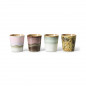 Tasse à café grès dépareillés HKliving Serendipity set de 4 Tasse à café grès dépareillés HKliving Serendipity set de 4