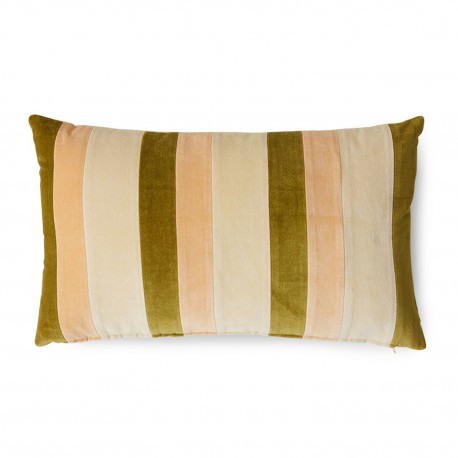 Coussin salon canape velours rayures HK living Fields