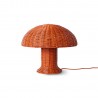Lampe de table champignon retro vintage rotin tresse couleur HK living