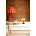 Lampe de table champignon retro vintage rotin tresse couleur HK living