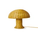 Lampe a poser champignon retro rotin couleur HK living