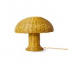 Lampe a poser champignon retro rotin couleur HK living
