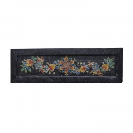 Plateau decoratif etroit bois recycle peint main Madam Stoltz