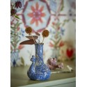 Petit vase gres paon bleu Bloomingville Kali