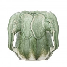 Petit vase elephants gres Bloomingville Pontus