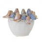 Cache pot decoratif oiseaux gres Bloomingville Eanna