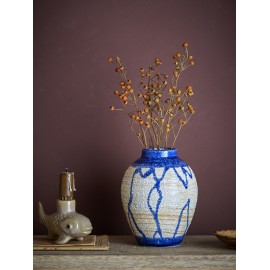 Vase gres bleu Bloomingville Avon