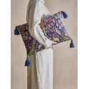 Coussin decoratif salon motif paons Bloomingville Adya
