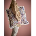 Grand coussin decoratif doux motif boheme franges Bloomingville Asu