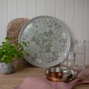 Plateau de service rond bois bouleau floral Nordra Sweden