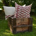 Grande housse de coussin lin qualite poissons rouges Nordra Sweden