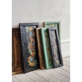 Plateau decoratif panneau bois peint Madam Stoltz