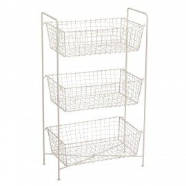 Meuble rangement etageres a poser metal grillage filaire Madam Stoltz