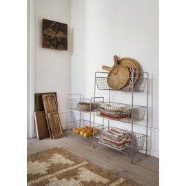 Meuble rangement etageres a poser metal grillage filaire Madam Stoltz