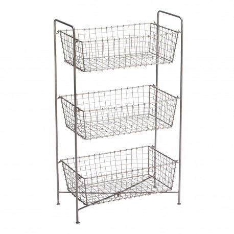 Etagere meuble rangement paniers metal filaire Madam Stoltz