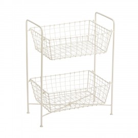 Paniers de rangement superposes metal filaire Madam Stoltz
