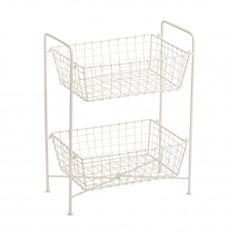 Paniers de rangement superposes metal filaire Madam Stoltz