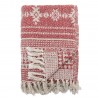 Plaid coton recycle franges Bloomingvilla Oia