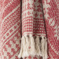 Plaid coton recycle franges Bloomingvilla Oia