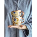 Mugs tasses decores oiseaux gres Bloomingville Anniversary