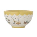 Bol enfant gres peint jaune Bloomingville Celebrate