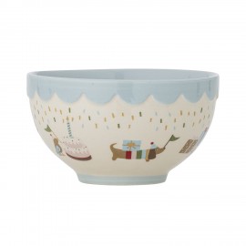 Bol pour enfant gres peint bleu Bloomingville Celebrate