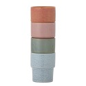 Tasses depareilles design epure multicolores gres Bloomingville Ewan