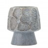Cache pot decoratif chic gres bleu Bloomingville Clarke