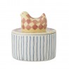 Boite a sucre ceramique decorative peinte oiseau Bloomingville Biona