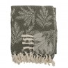 Plaid coton recycle franges Bloomingville Gabriela