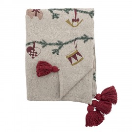Plaid coton recycle motif noel Bloomingville Yule