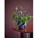 Cache pot decoratif gres peint bleu Bloomingville Romy