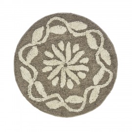 Petit tapis rond coton tufte Madam Stoltz