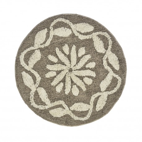 Petit tapis rond coton tufte Madam Stoltz
