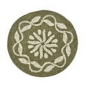 Petit tapis salle de bains rond coton tufte motif Madam Stoltz