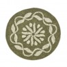 Petit tapis salle de bains rond coton tufte motif Madam Stoltz
