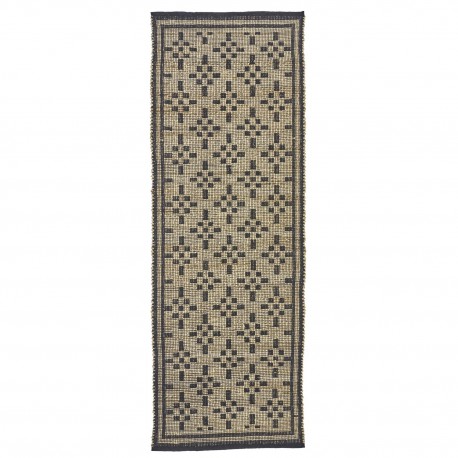 Tapis long jute motifs reversible Madam Stoltz