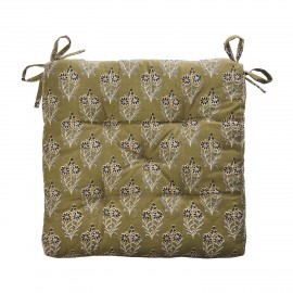 Coussin de chaise coton imprimé Madam Stoltz
