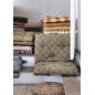 Matelas d assise coton imprime vert Madam Stoltz