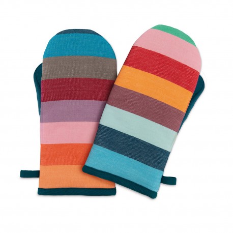 Gants de cuisine rayures multicolore Remember