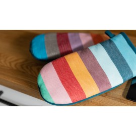 Gants de cuisine rayures multicolore Remember
