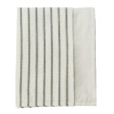 Grande nappe rectangulaire coton rayé vert argent Madam Stoltz