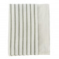 Grande nappe rectangulaire coton rayé vert argent Madam Stoltz