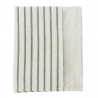 Grande nappe rectangulaire coton rayé vert argent Madam Stoltz