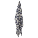 plaid recycle bleu motif contemporain bloomingville santena