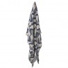 plaid recycle bleu motif contemporain bloomingville santena