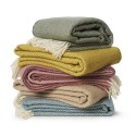 Plaid laine brossee classique couleur Klippan