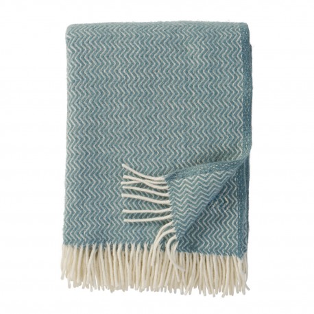 Plaid laine classique franges Klippan