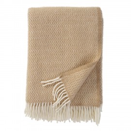 Plaid laine brossee franges Klippan
