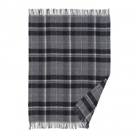 Plaid carreaux tartan laine franges Klippan